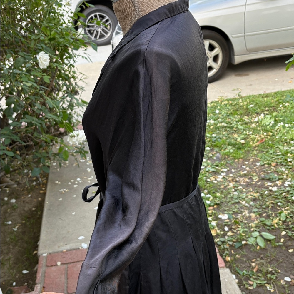 CP Shades gorgeous silk blend black dress w/ great pockets & belt. Made in USA - Picture 9 of 15